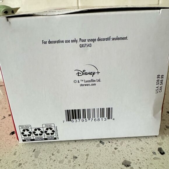 Star Wars The Mandalorian GROGU Greetings Hallmark 2022 Sound & Motion Ornament - Picture 8 of 12